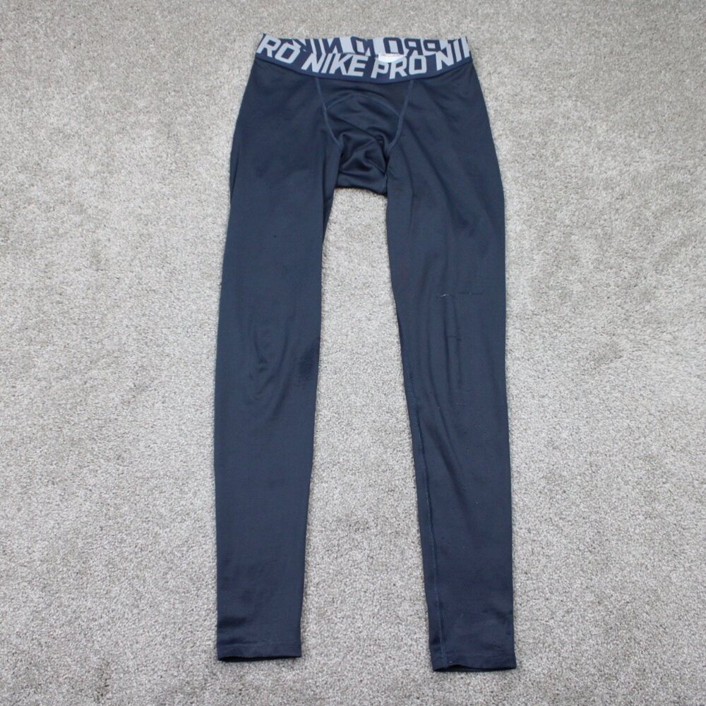 Nike Pro Compression Dri Fit Max Pants‎ Mens Small Blue Stretch w/ 28" inseam